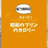 【星乃珈琲店スイーツ】昭和のプリンのカロリーは？約kcal｜ダイエット中でも大丈夫？