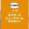【星乃珈琲店ケーキ】カスタードシュークリームのカロリーは？約170kcal｜ダイエット中でも大丈夫？