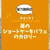 【星乃珈琲店スイーツ】苺のショートケーキパフェのカロリーは？約kcal｜ダイエット中でも大丈夫？