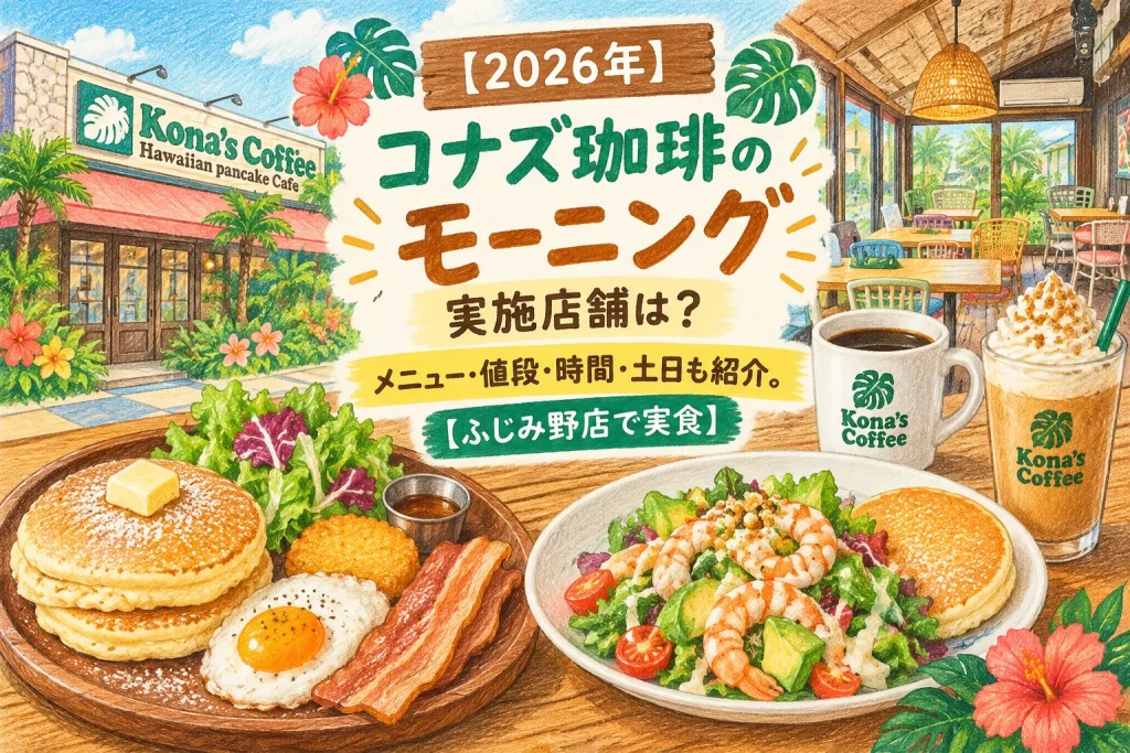 【2026年】コナズ珈琲のモーニング実施店舗は？メニュー・値段・時間・土日も紹介。【ふじみ野店で実食】