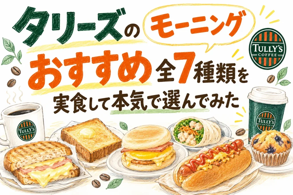 【タリーズのモーニングおすすめ】全7種類を実食して本気で選んでみた