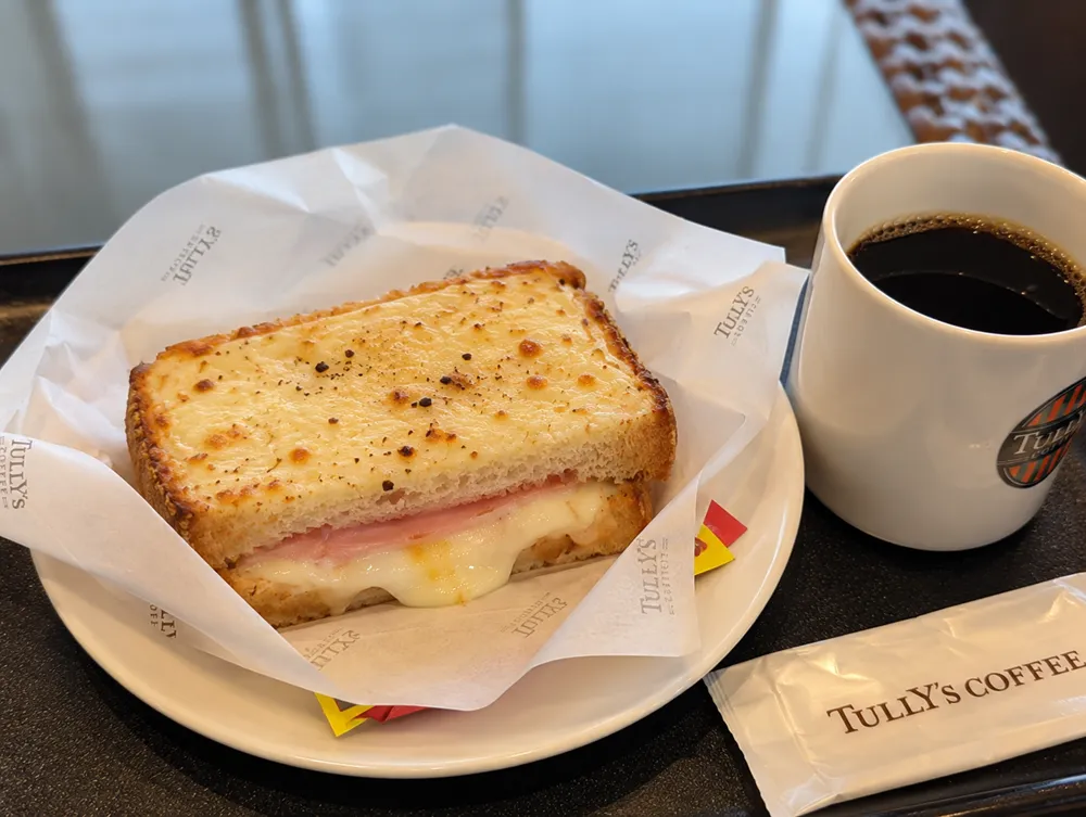 タリーズモーニング_クロックムッシュのホットサンド