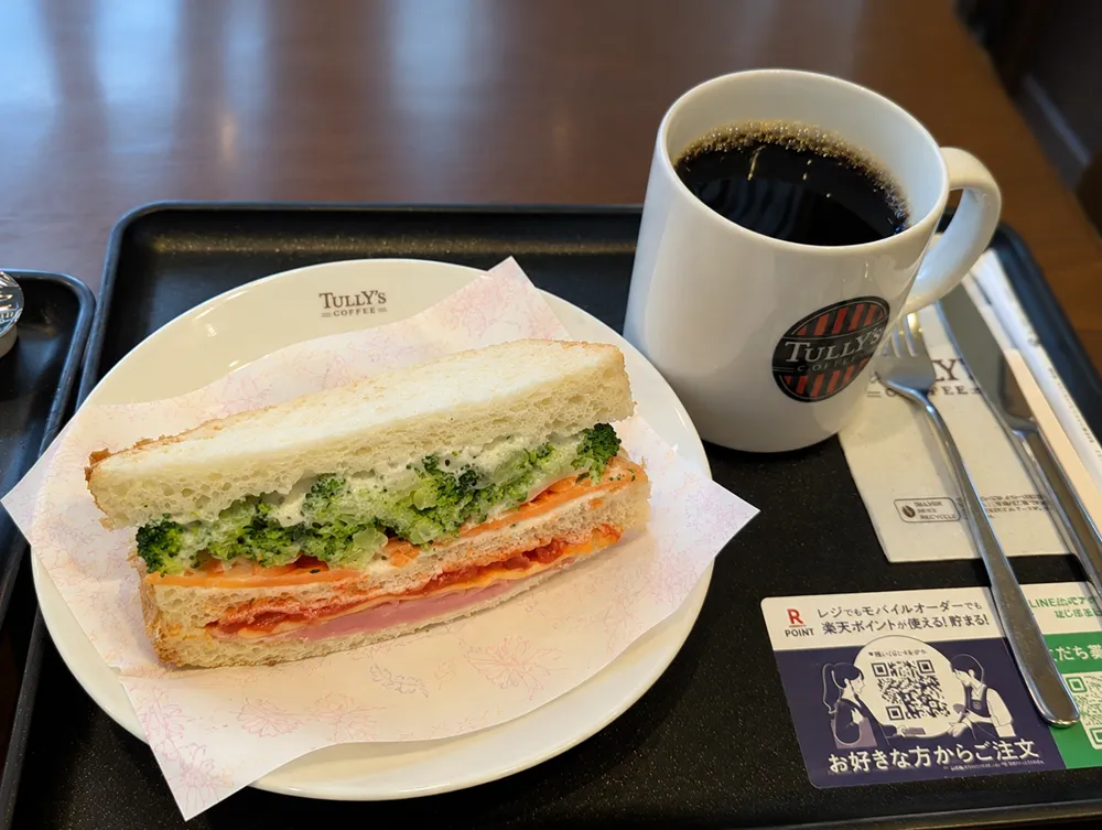 タリーズモーニング_ハムチーズ＆サラダサンド